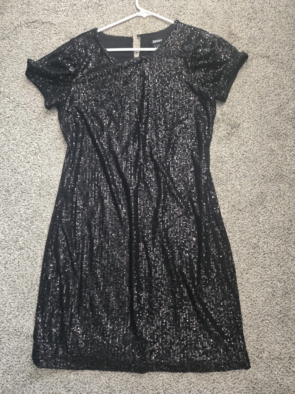DKNY Black Sequin Mini Dress